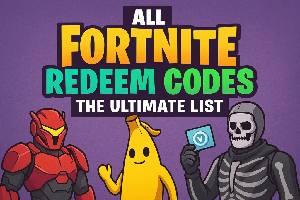 All Fortnite Redeem Codes
